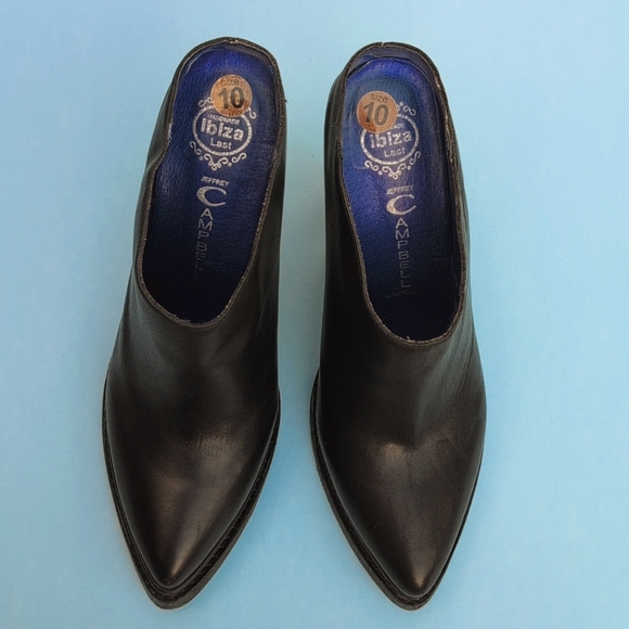 Jeffrey Campbell Ibiza mules, black, genuine leather, size 10 - Picture 10 of 13